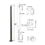 20 FT. STEEL 4" SQUARE LIGHT POLE